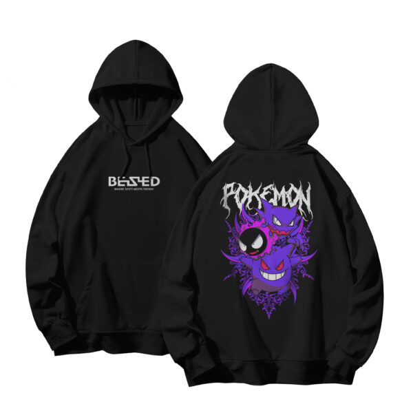 New Anime Pokemon Gengar Black Snorlax Sweatshirt Men Women Autumn Winter Thickening Hoodie Sweater ins Youth Sports Jacket coat